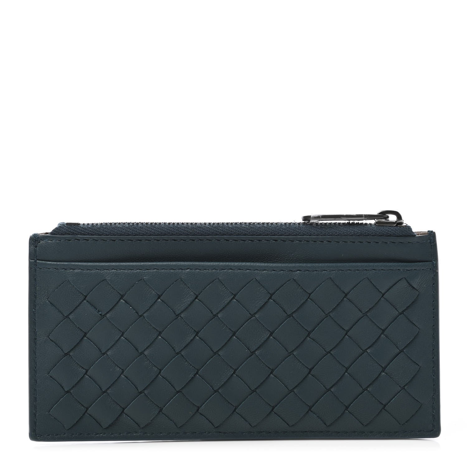 Bottega Veneta Nappa Intrecciato Zip Card Case Denim 1 of 10