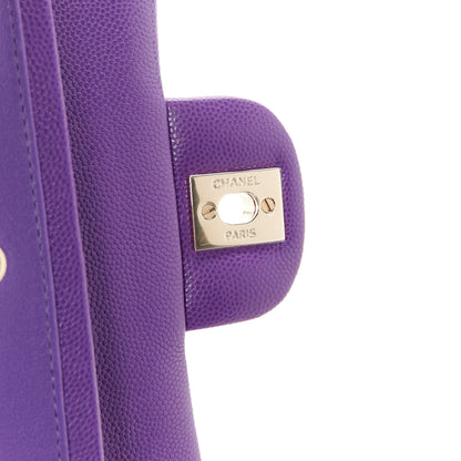 Chanel Caviar Quilted Small Double Flap Purple 7 of 12