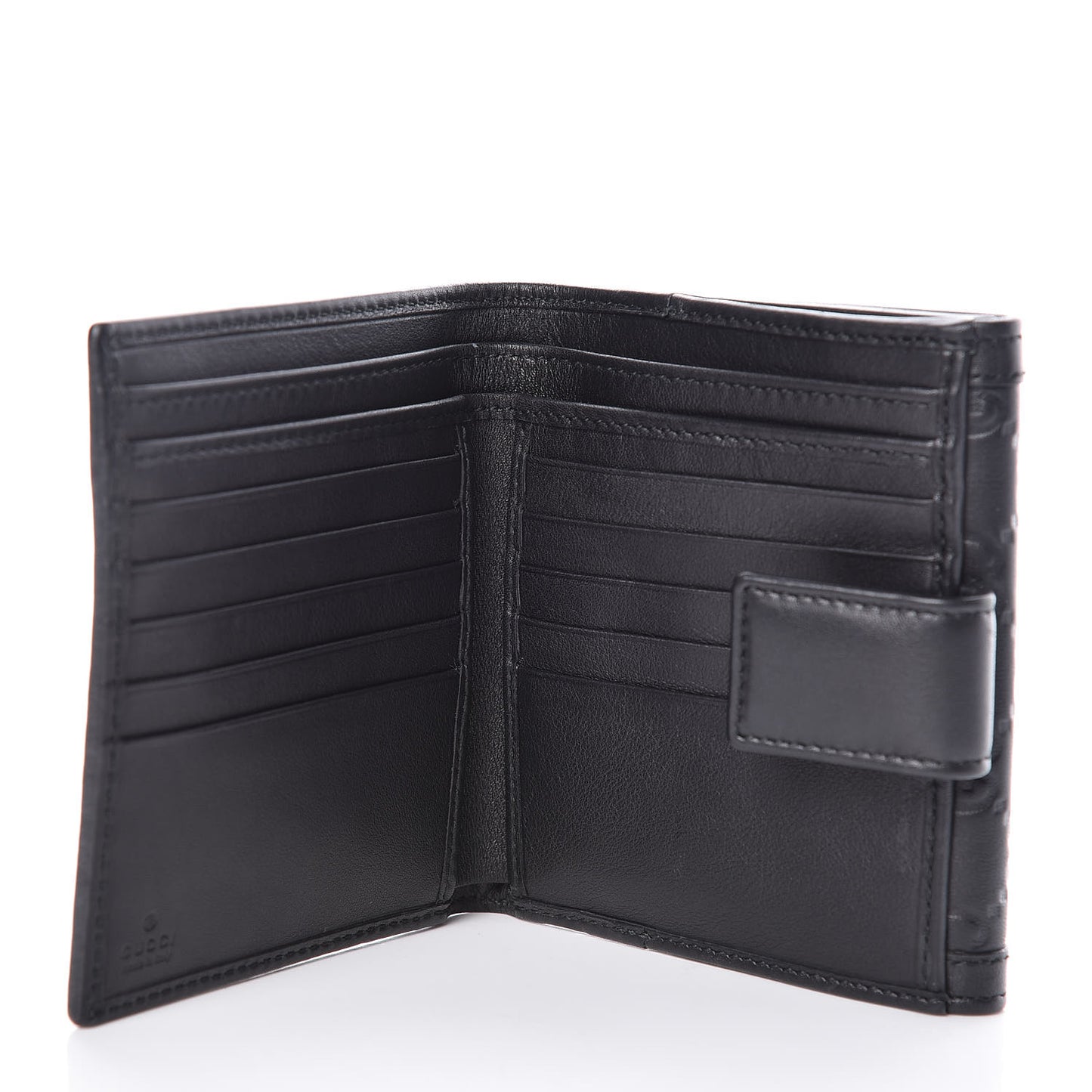 Guccissima Sukey French Flap Wallet Black
