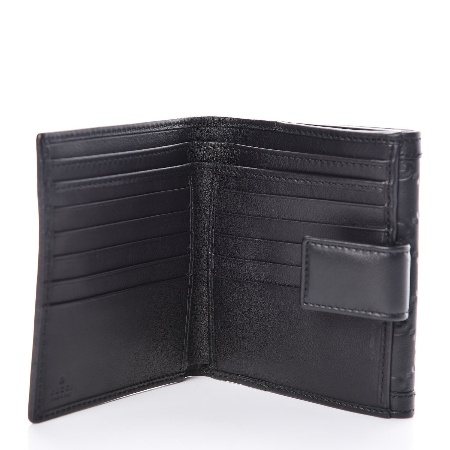 Gucci Guccissima Sukey French Flap Wallet Black 6 of 11
