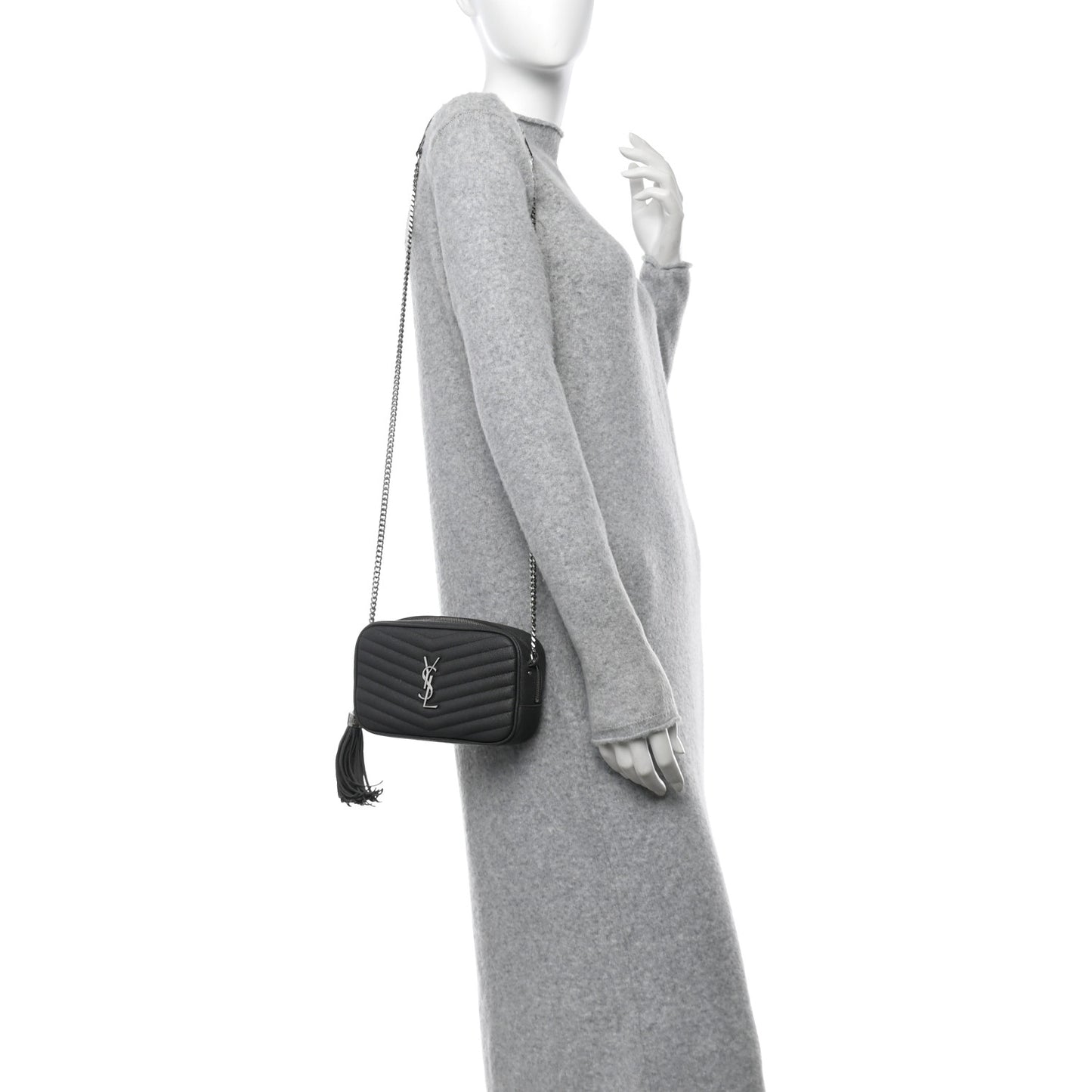 Grain De Poudre Matelasse Monogram Mini Lou Camera Bag Asphalt