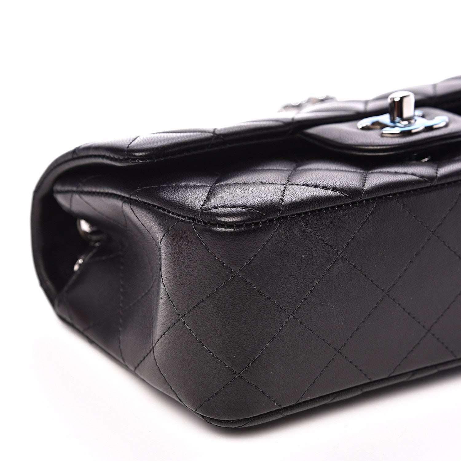 Chanel Lambskin Quilted Mini Rectangular Flap Black 7 of 11