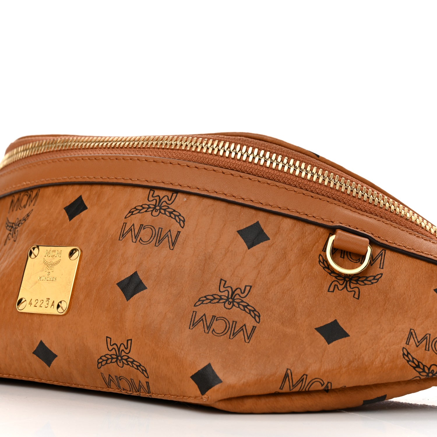 MCM Visetos Small Fusten Belt Bag Cognac 8 of 8