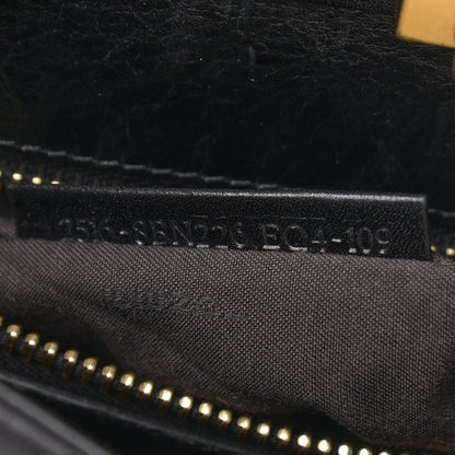 Fendi Vitello Saddle Medium Peekaboo Iconic Satchel Black 8 of 13