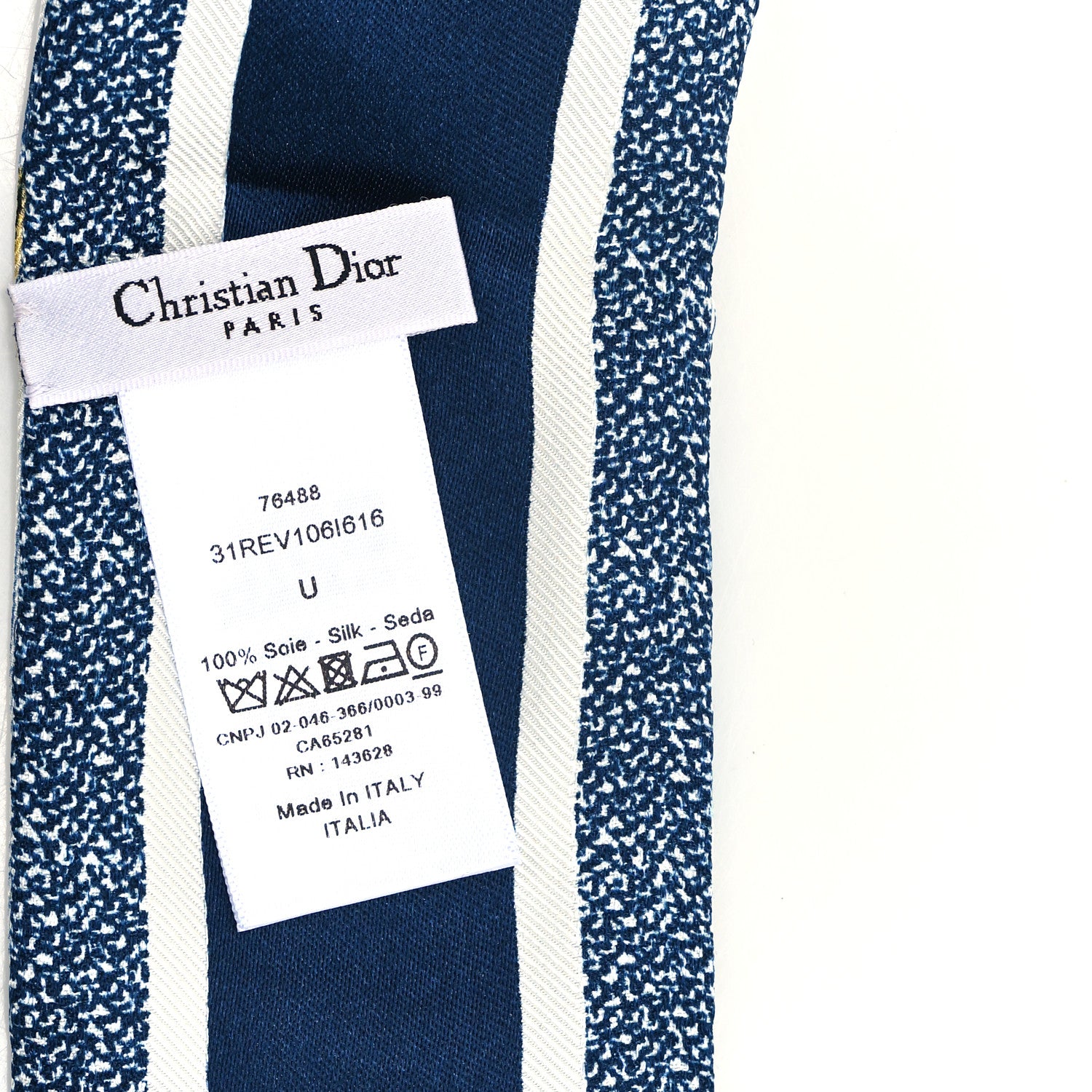 Christian Dior Silk Rêve d'infini Mitzah Scarf Bleu Fonce 3 of 3