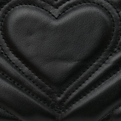 Gucci Calfskin Matelasse Mini GG Marmont Shoulder Bag Black 10 of 15