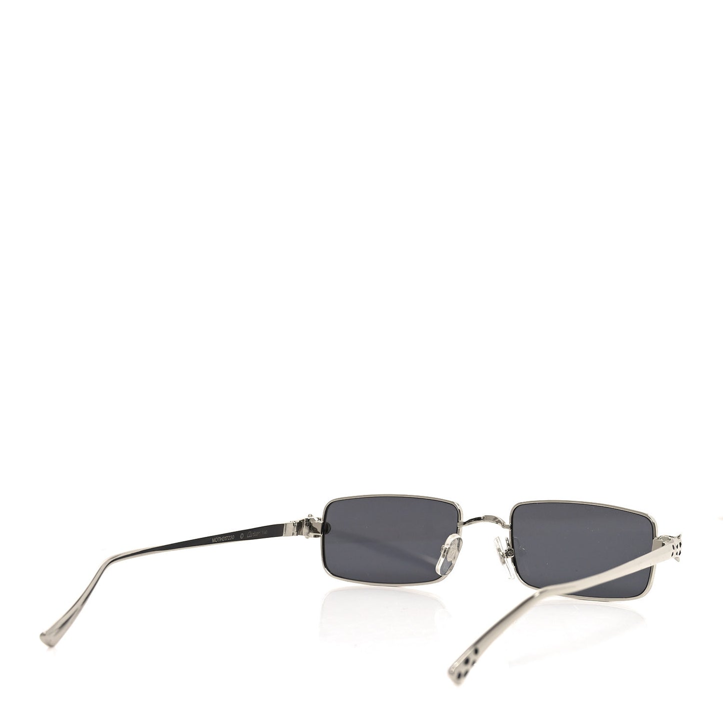 Metal Panthere De Cartier Rectangular Sunglasses CT0473S Silver