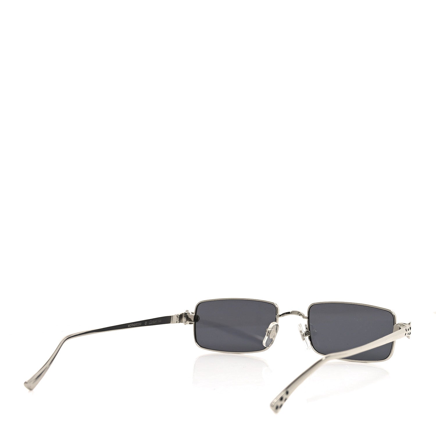Cartier Metal Panthere De Cartier Rectangular Sunglasses CT0473S Silver 4 of 7