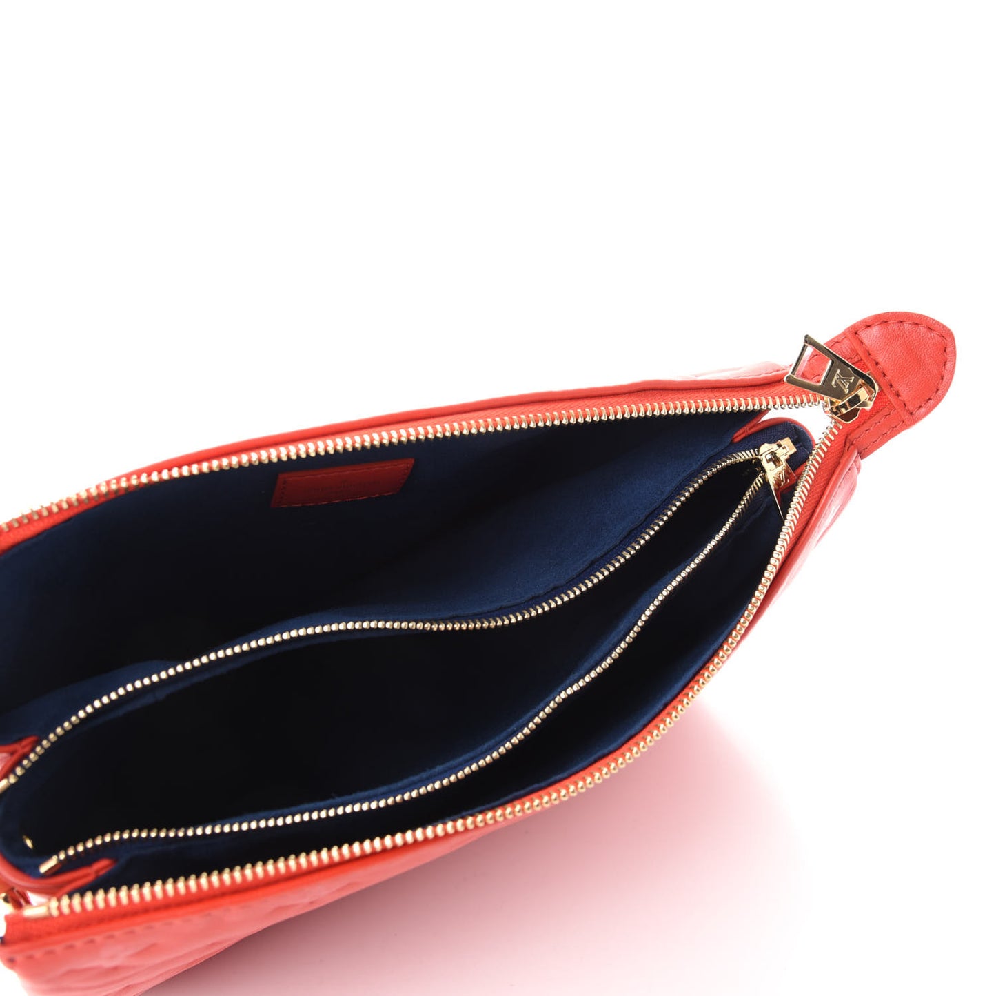 Lambskin Embossed Monogram Coussin PM Red