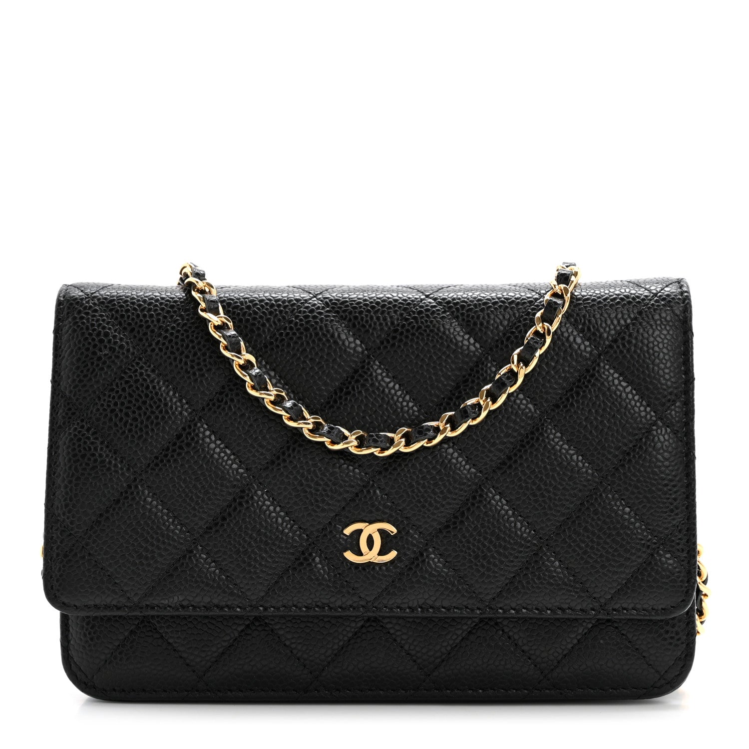 Chanel Caviar Quilted Wallet on Chain WOC Black 1 of 12