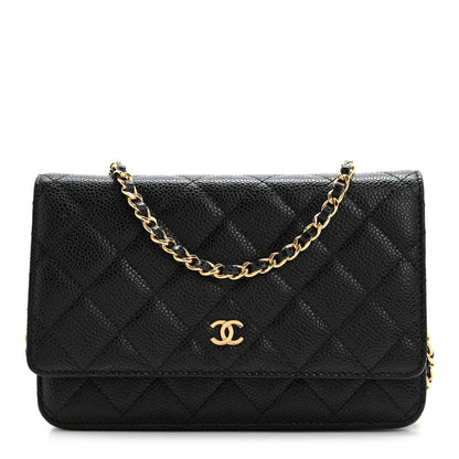 Chanel Caviar Quilted Wallet on Chain WOC Black 1 of 12