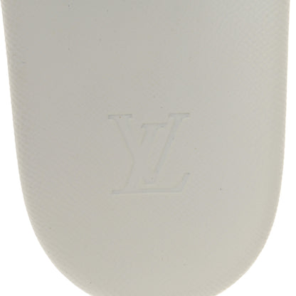 Louis Vuitton Metallic Rubber Embossed Monogram Mens Waterfront Mules 10 7 of 8