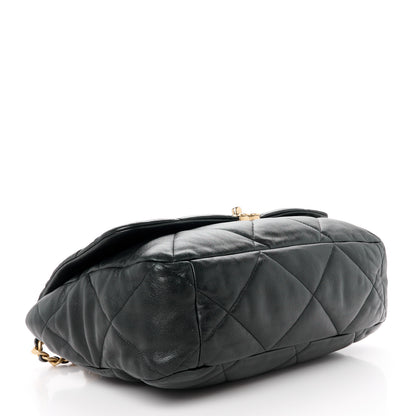 Chanel Lambskin Quilted Maxi Chanel 19 Flap Black 4 of 10