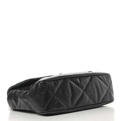 Chanel Goatskin Quilted Large Chanel 19 Flap Black 4 of 13