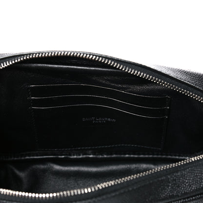Saint Laurent Grain De Poudre Matelasse Monogram Mini Lou Camera Bag Black 11 of 12