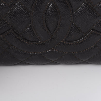 Chanel Caviar Petit Shopping Tote PST Dark Brown 13 of 15