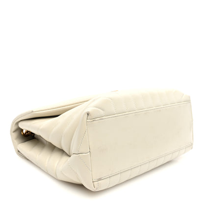 Saint Laurent Calfskin Y Quilted Monogram Medium Loulou Chain Satchel Crema Soft 4 of 10