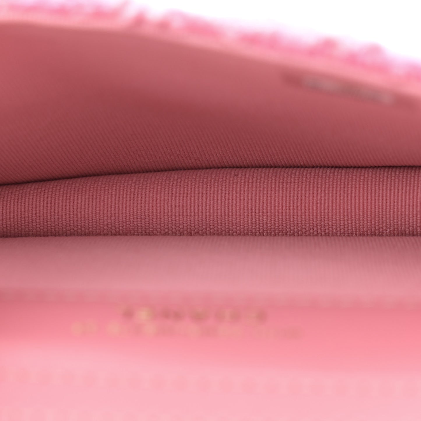 Tweed Quilted Flap Chain Waist Bag Pink