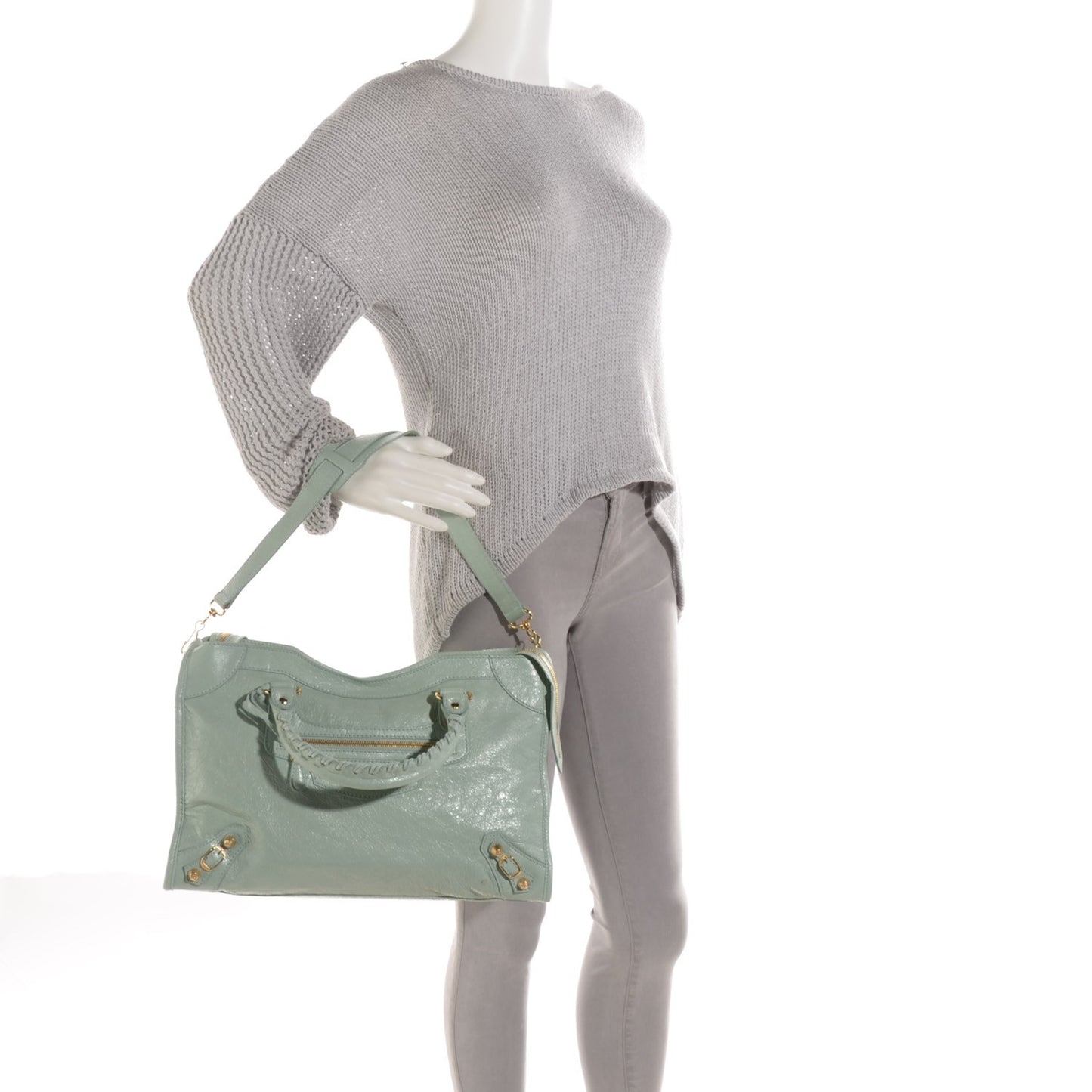 Agneau Giant 12 Gold Hardware City Vert Jade