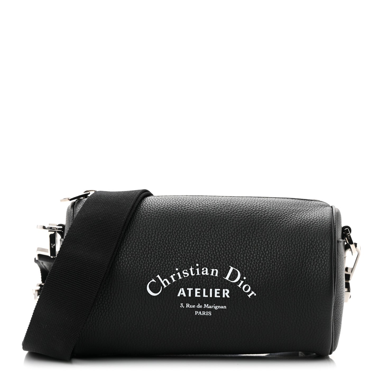 HOMME Grained Calfskin Mens Roller Pouch Black