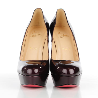 Christian Louboutin Metallic Patent Bianca 140 Pumps 39.5 Oxblood 2 of 8