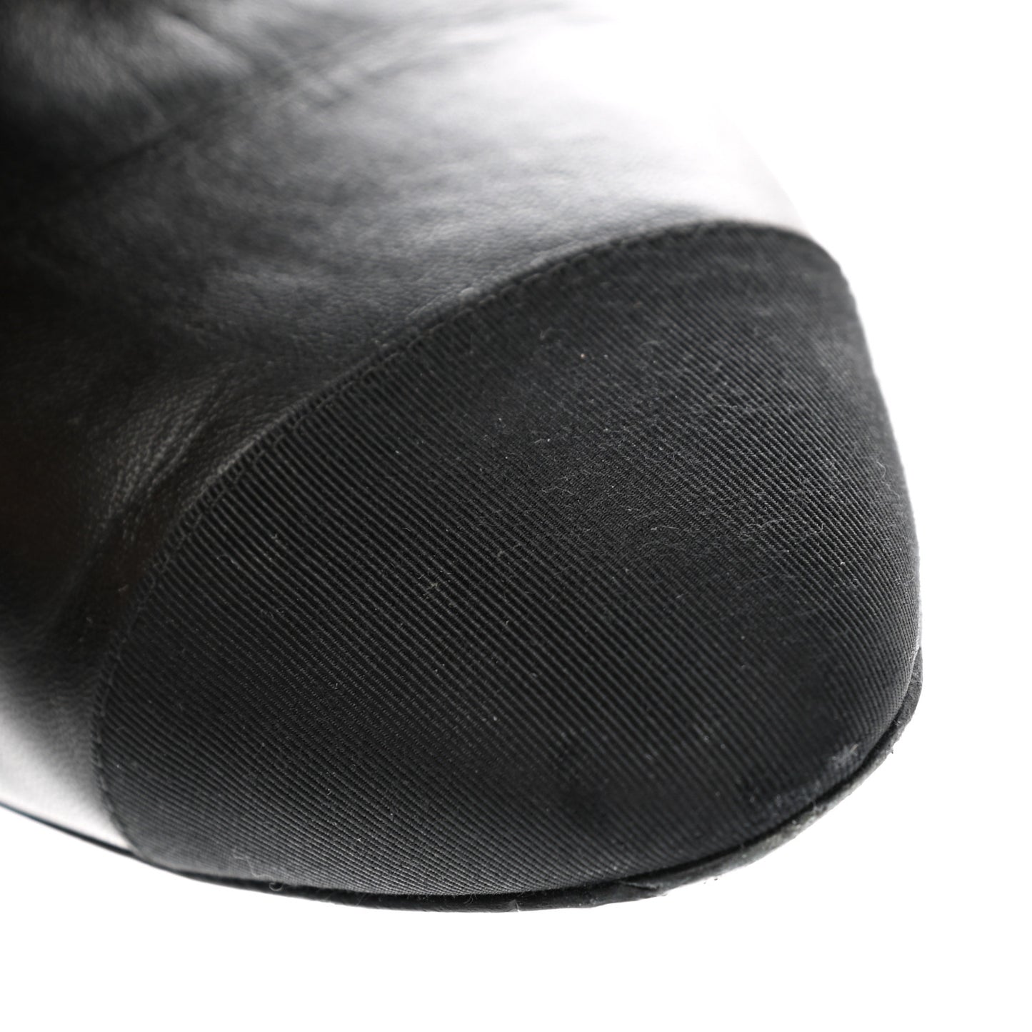 Lambskin Grosgrain Cap Toe CC Mules 39.5 Black