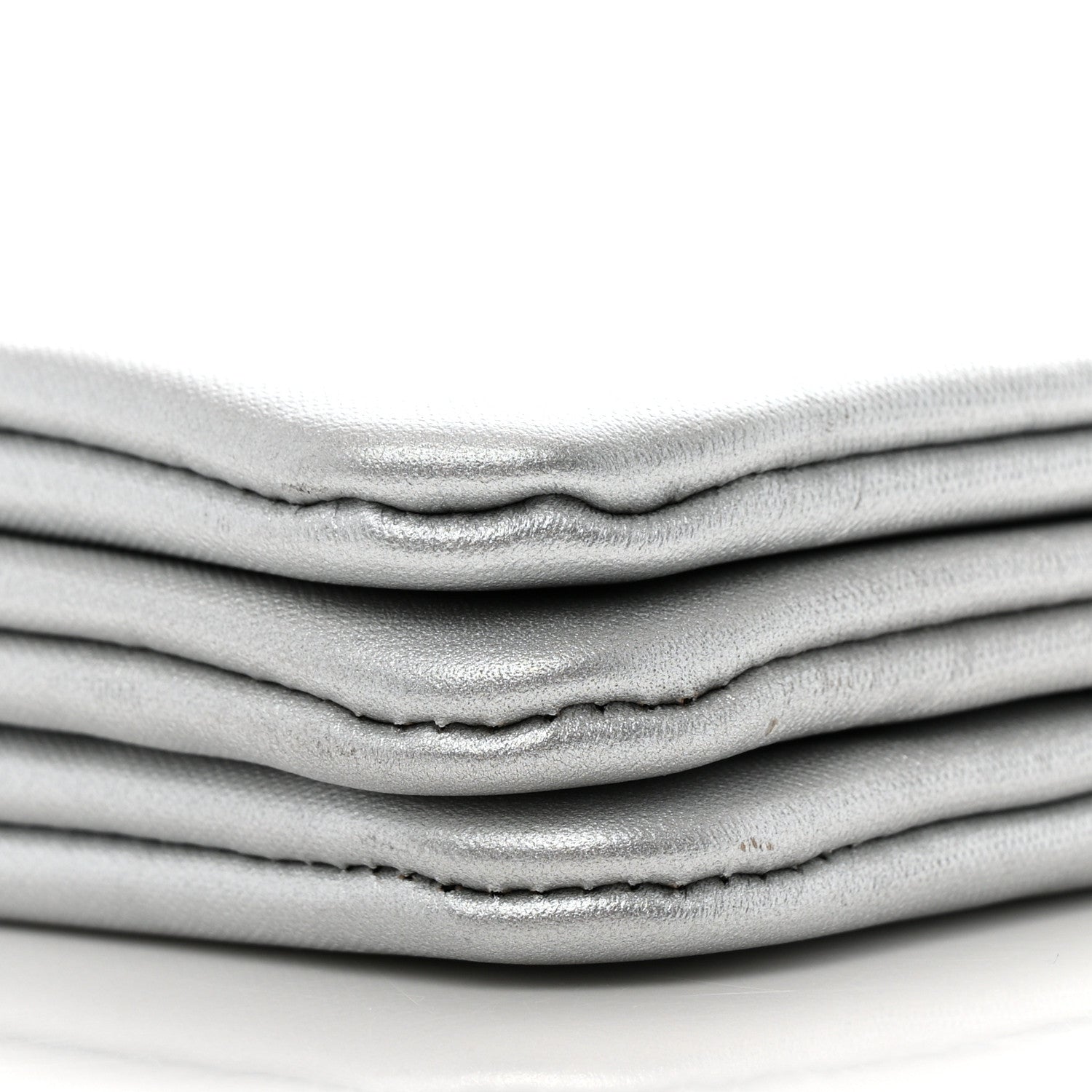 Celine Metallic Lambskin Small Trio Crossbody Bag Silver 12 of 14