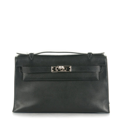 Hermes Evergrain Kelly Pochette Clutch Black 1 of 18