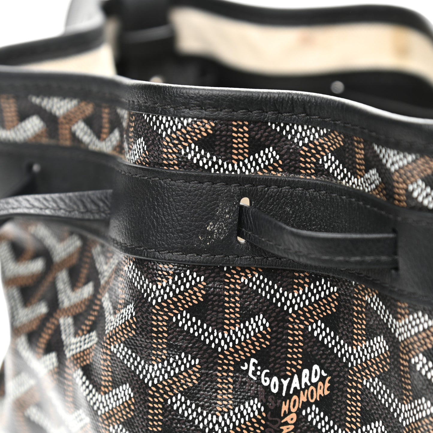 Goyardine Petit Flot Bucket Bag PM Black