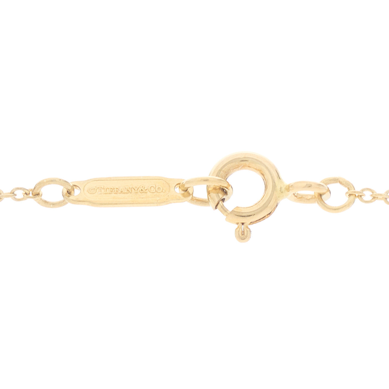 Tiffany 18K Yellow Gold Large Atlas Open Pendant Necklace 4 of 5