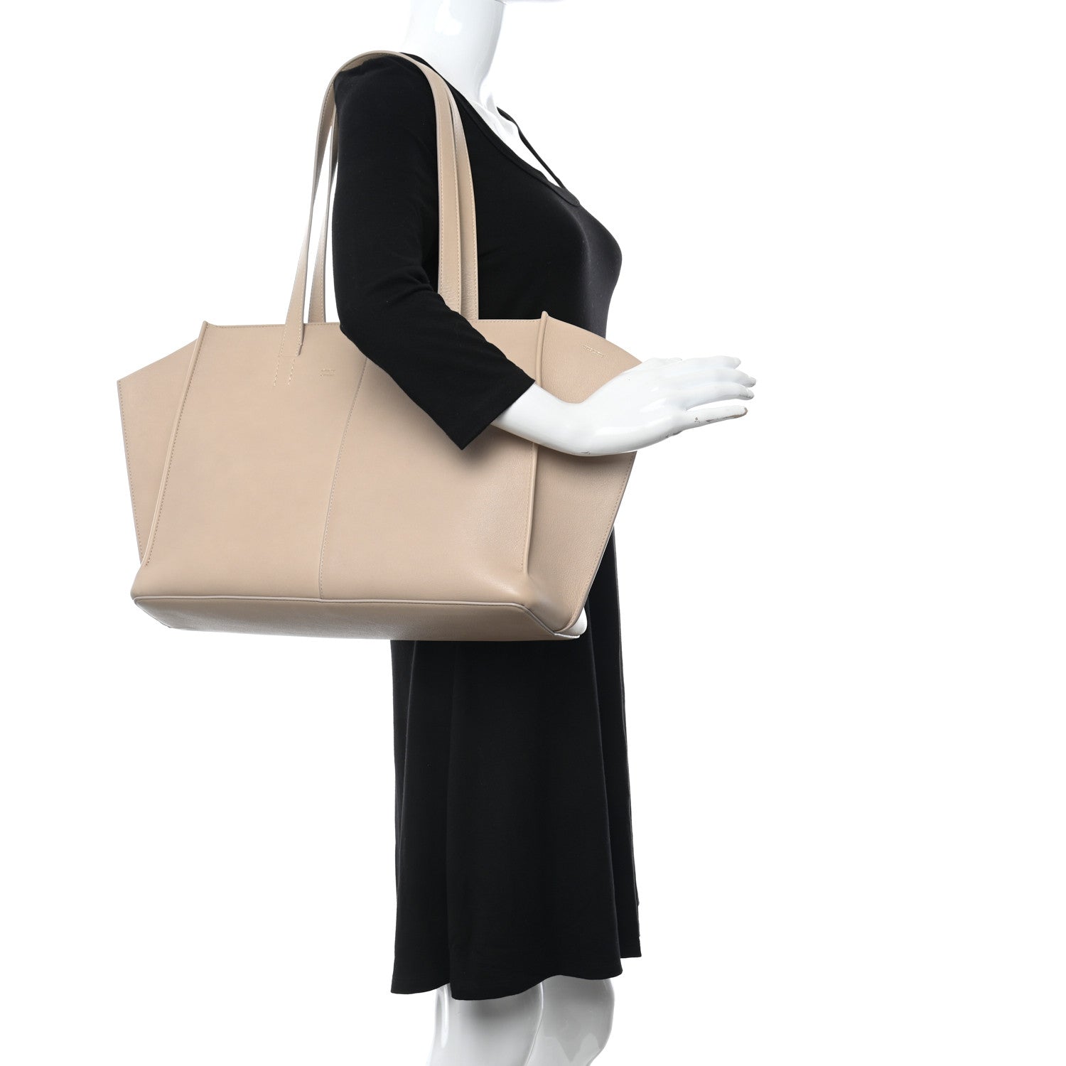Mansur Gavriel Calfskin Zip Multitude Tote Aglio 3 of 9