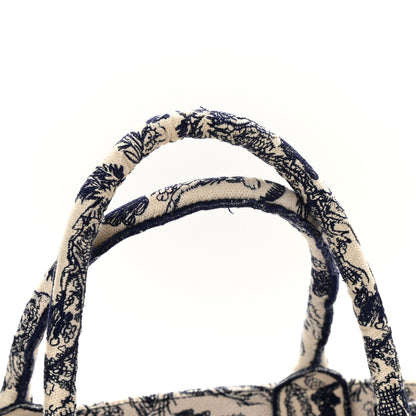 Christian Dior Canvas Embroidered Medium Dioriviera Toile De Jouy Book Tote Blue 9 of 9