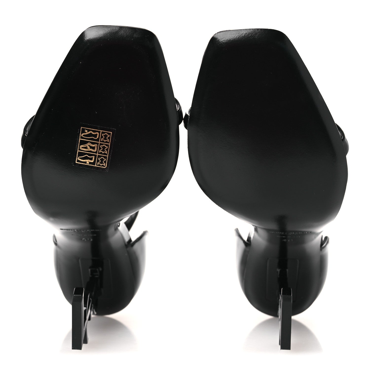 Saint Laurent Patent Calfskin Opyum 110 Sandals 40 Black 7 of 10
