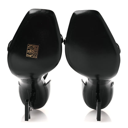Saint Laurent Patent Calfskin Opyum 110 Sandals 40 Black 7 of 10