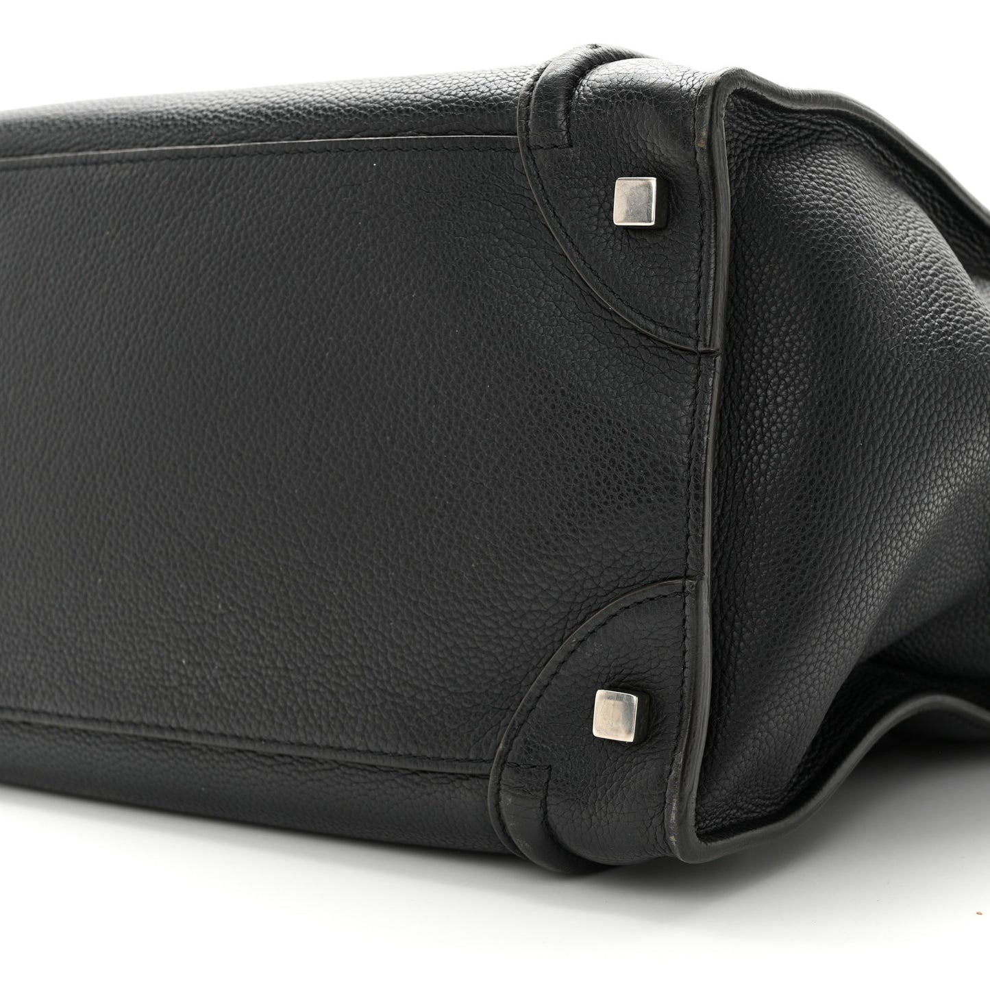 Drummed Calfskin Mini Luggage Black