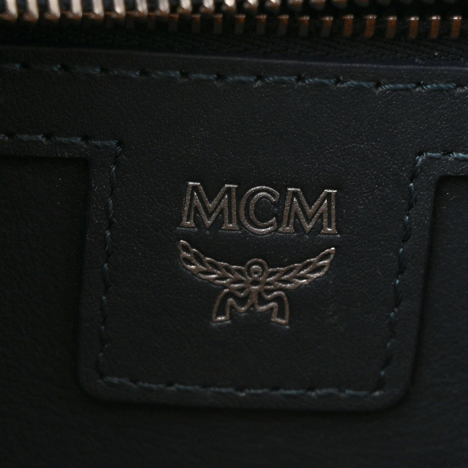 MCM Lambskin Diamond Disco Flap Crossbody Bag Blue 6 of 12