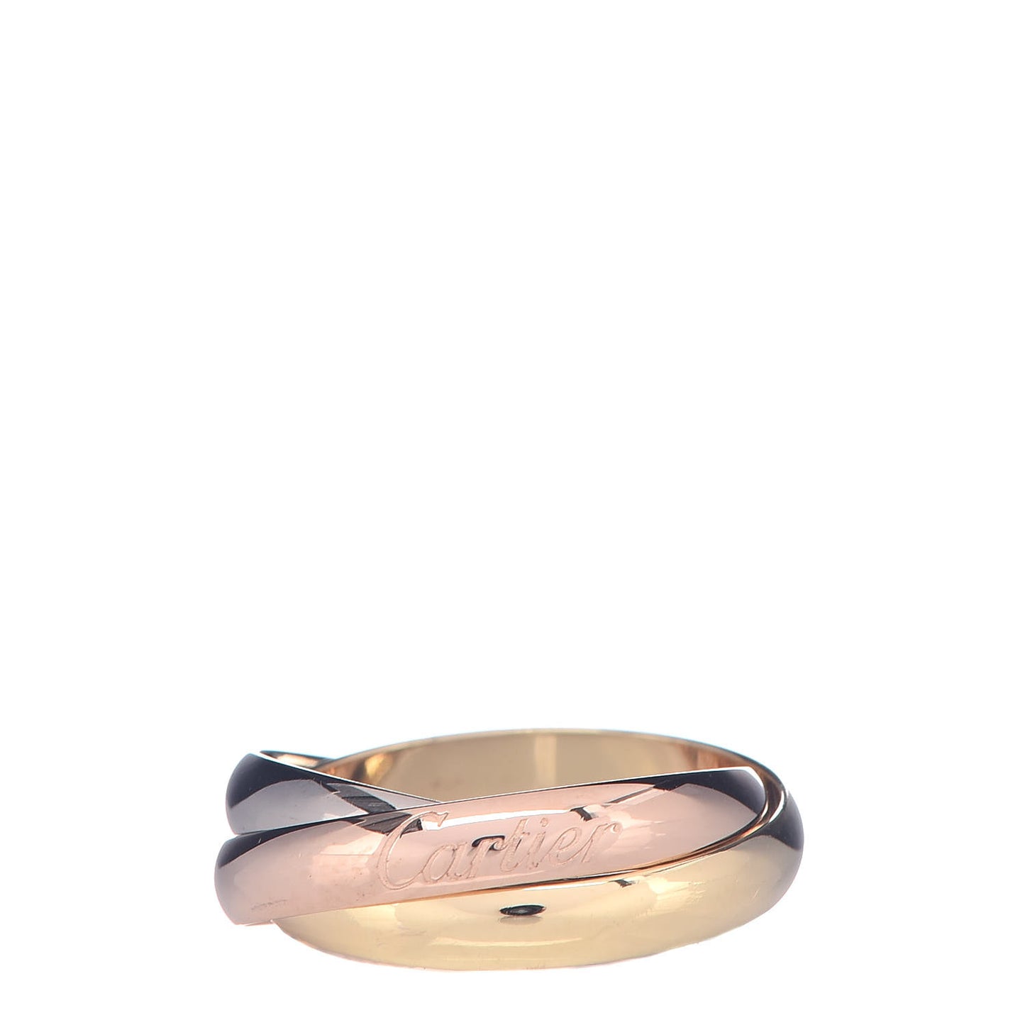 18K Pink Yellow White Gold Small Trinity Ring 47 4.25