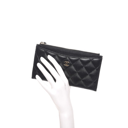 Chanel Caviar Quilted Classic Zip Pouch Black 2 of 8