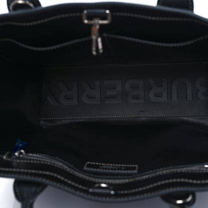 Burberry E-Canvas Denny Check Tote Navy Blue 5 of 8