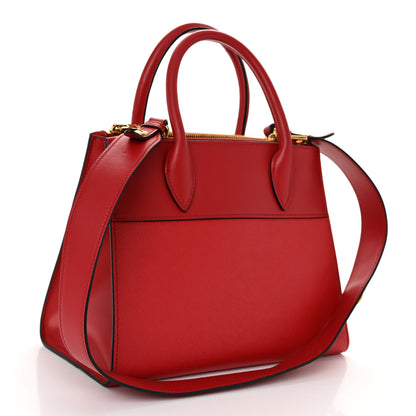 Prada Saffiano City Calfskin Small Paradigme Bag Red 3 of 7