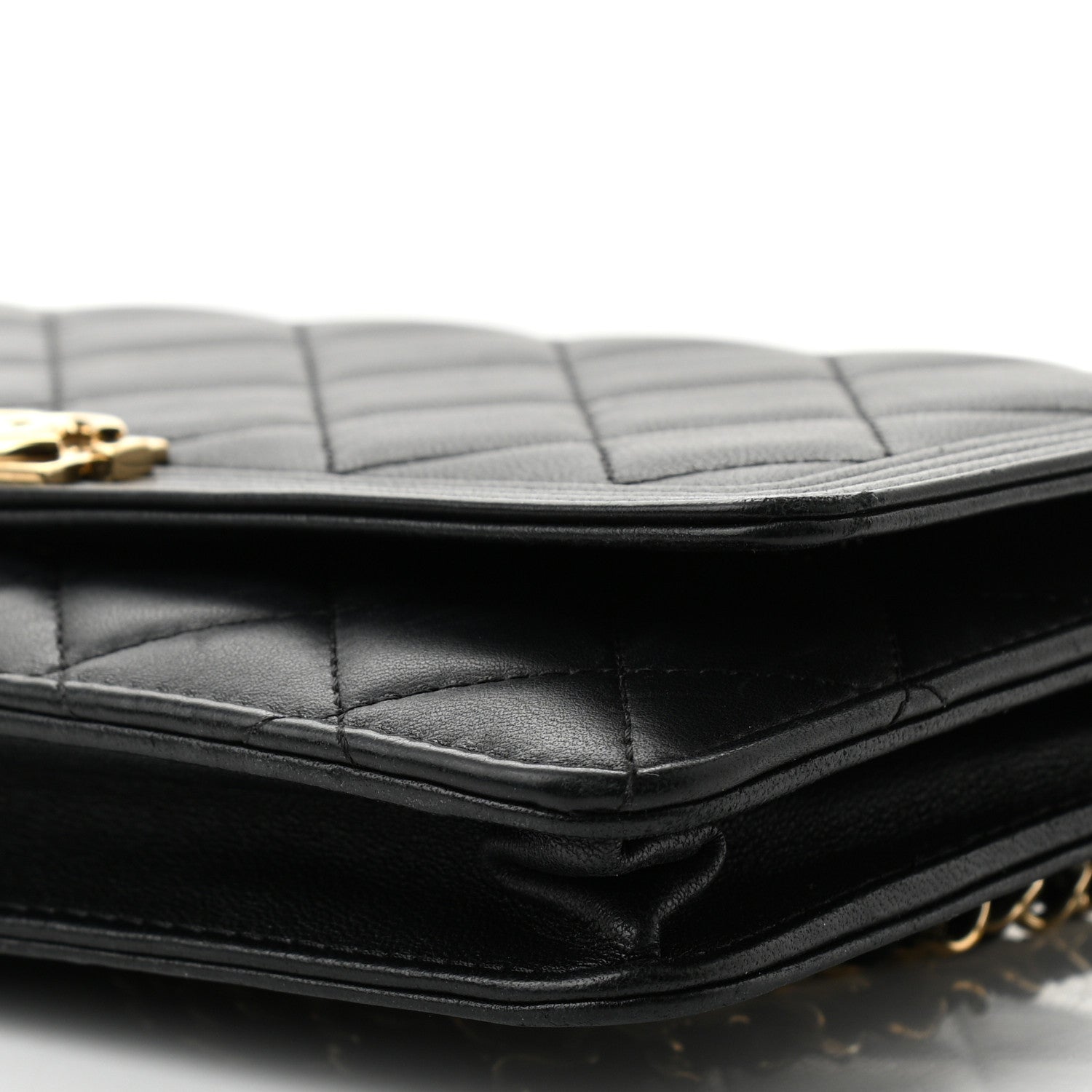 Chanel Lambskin Quilted Boy Wallet On Chain WOC Black 11 of 11
