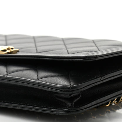 Chanel Lambskin Quilted Boy Wallet On Chain WOC Black 11 of 11