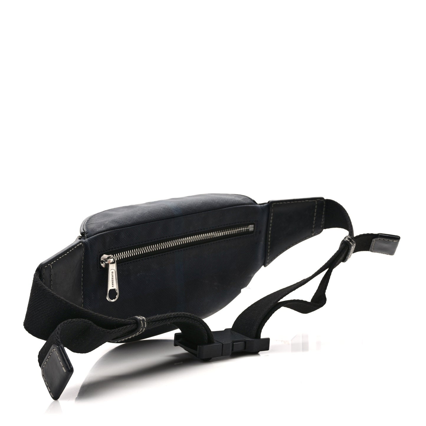 E-canvas Check Cason Mini Bum Bag Navy Blue