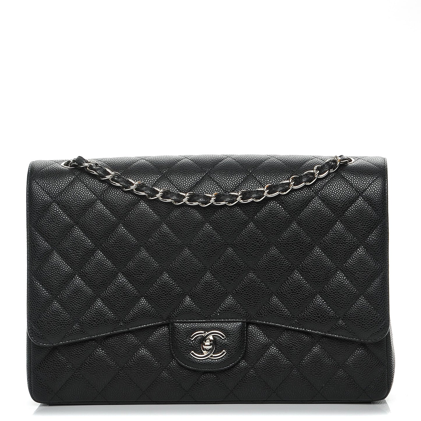 Caviar Quilted Maxi Single Flap Black