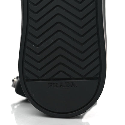 Prada Re-Nylon Gabardine Triangle Wheel Pouch Pocket High Top Sneakers 40 Black 5 of 10