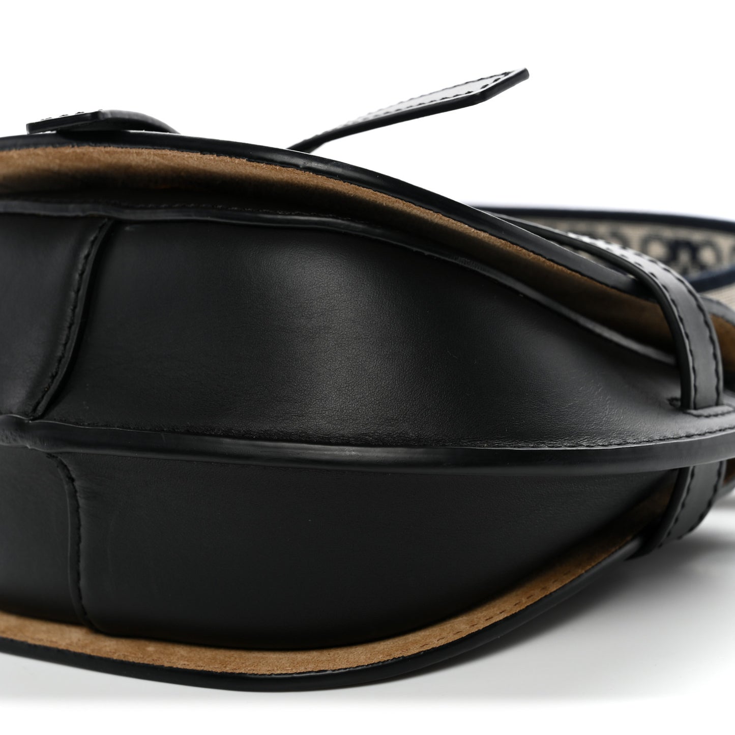 Calfskin Jacquard Mini Gate Dual Bag Black