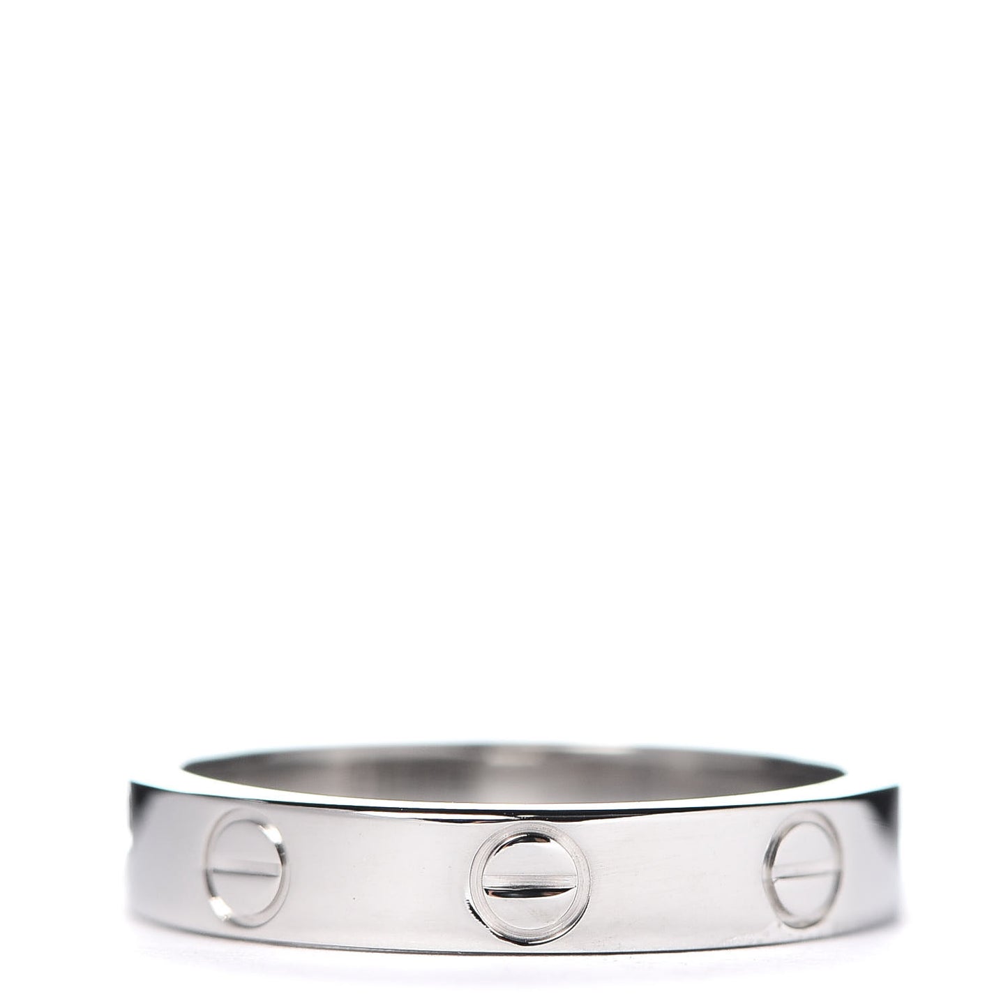 18K White Gold 3.5mm LOVE Wedding Band Ring 53 6.25