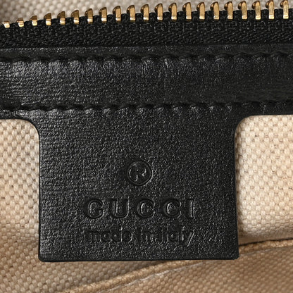 Gucci Boarded Plutone Calfskin Horsebit 1955 Top Handle Bag Black 6 of 11