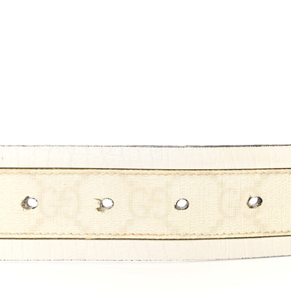 Gucci GG Supreme Monogram Calfskin Double G 40mm Belt 70 28 Off White 5 of 6