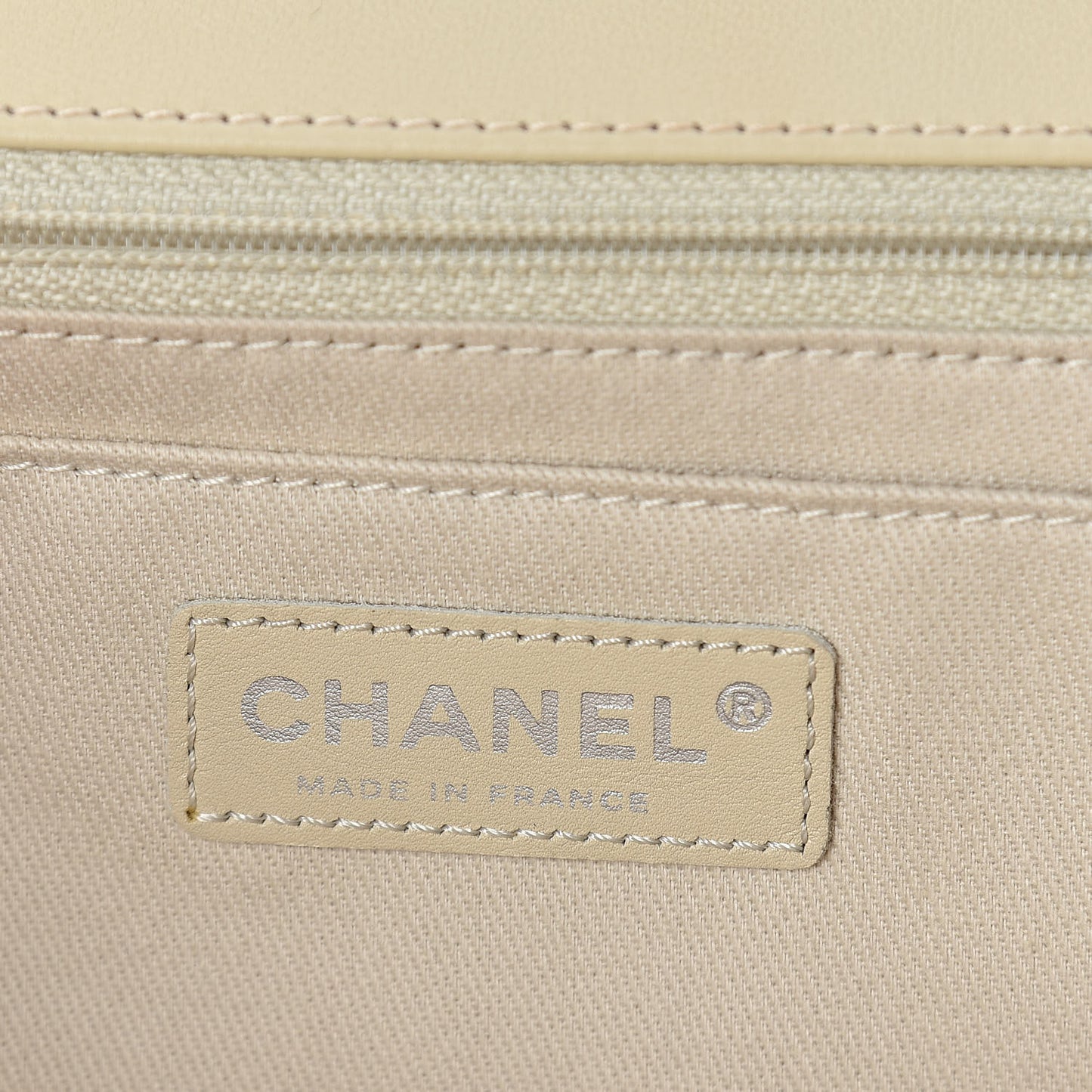 Calfskin Quilted In the Business Flap Bag Beige Clair